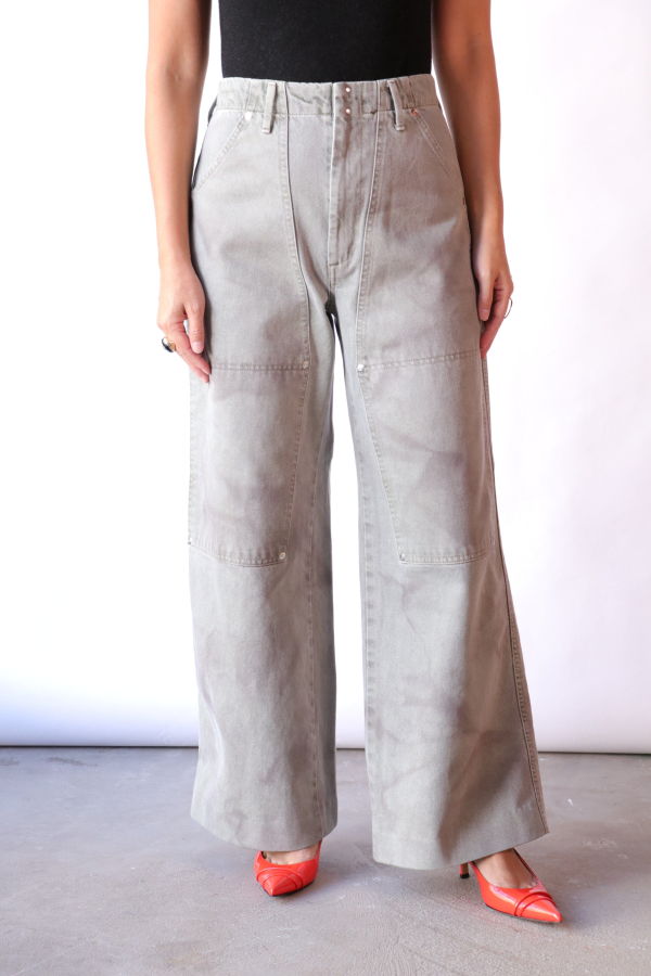 Tanaka Work Jean Trousers - Foggy Green