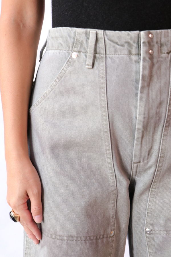 Tanaka Work Jean Trousers - Foggy Green