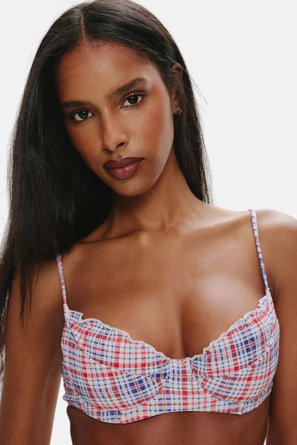 Frankies Bikinis Austin Seersucker Top