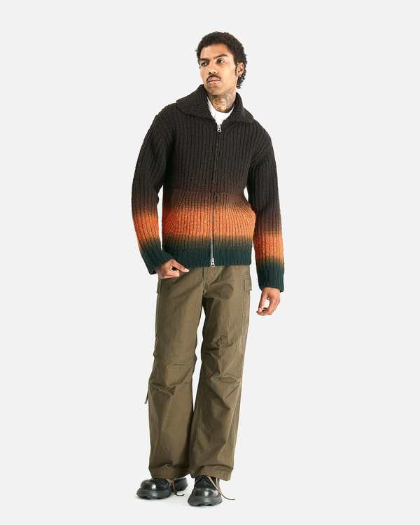 sacai Garment Dye Wool Knit Cardigan | Garmentory