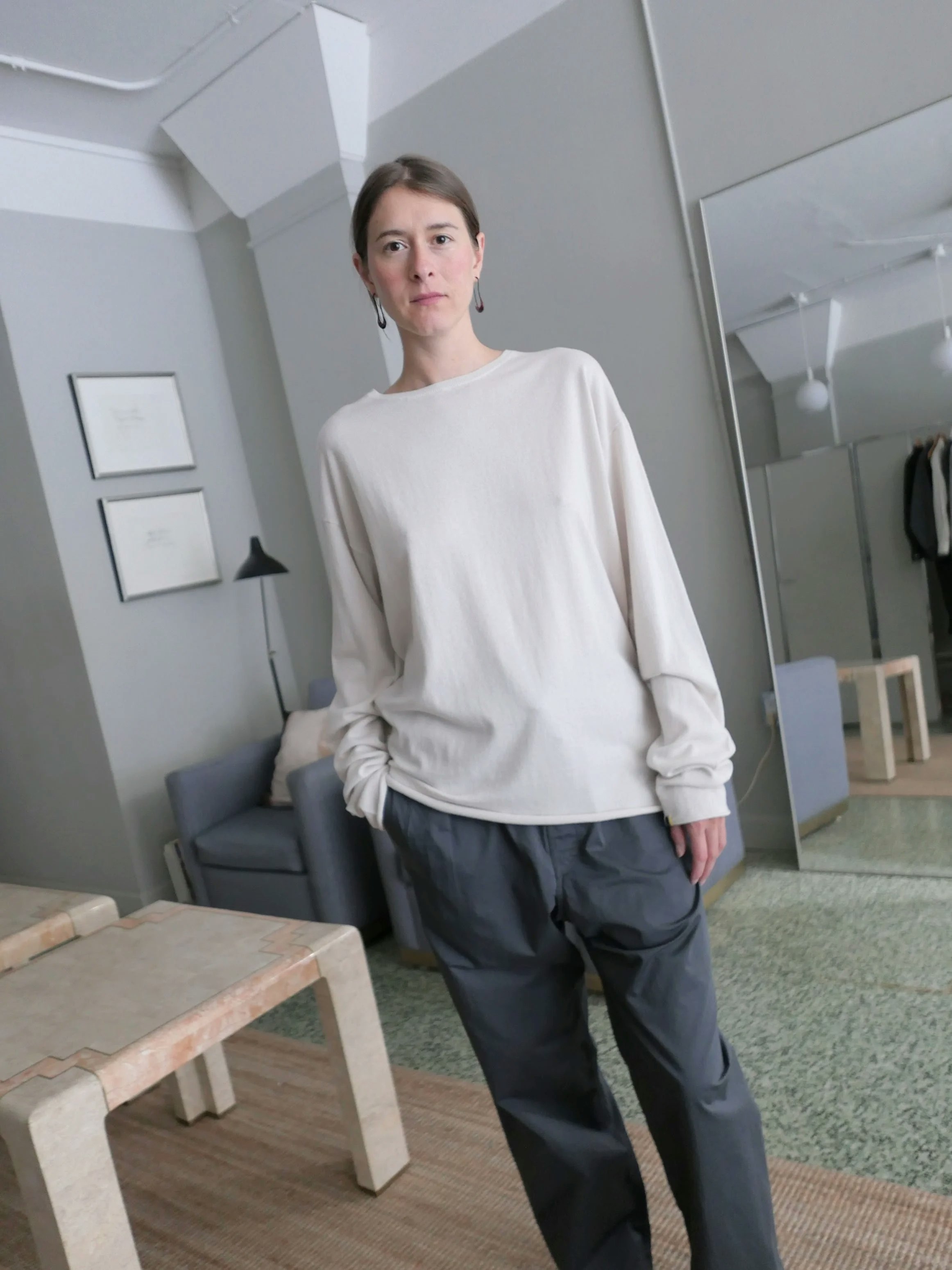 EXTREME CASHMERE N°347 ARIES LONG SLEEVE IN CHALK | Garmentory