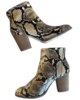 Chocolat Blu Avery Heeled Bootie Embossed Snake - Neutral Embossed Snakeprint - Thumbnail 3