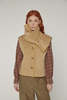 amente Wool Blended Scarf Vest - Cashews - Thumbnail 2
