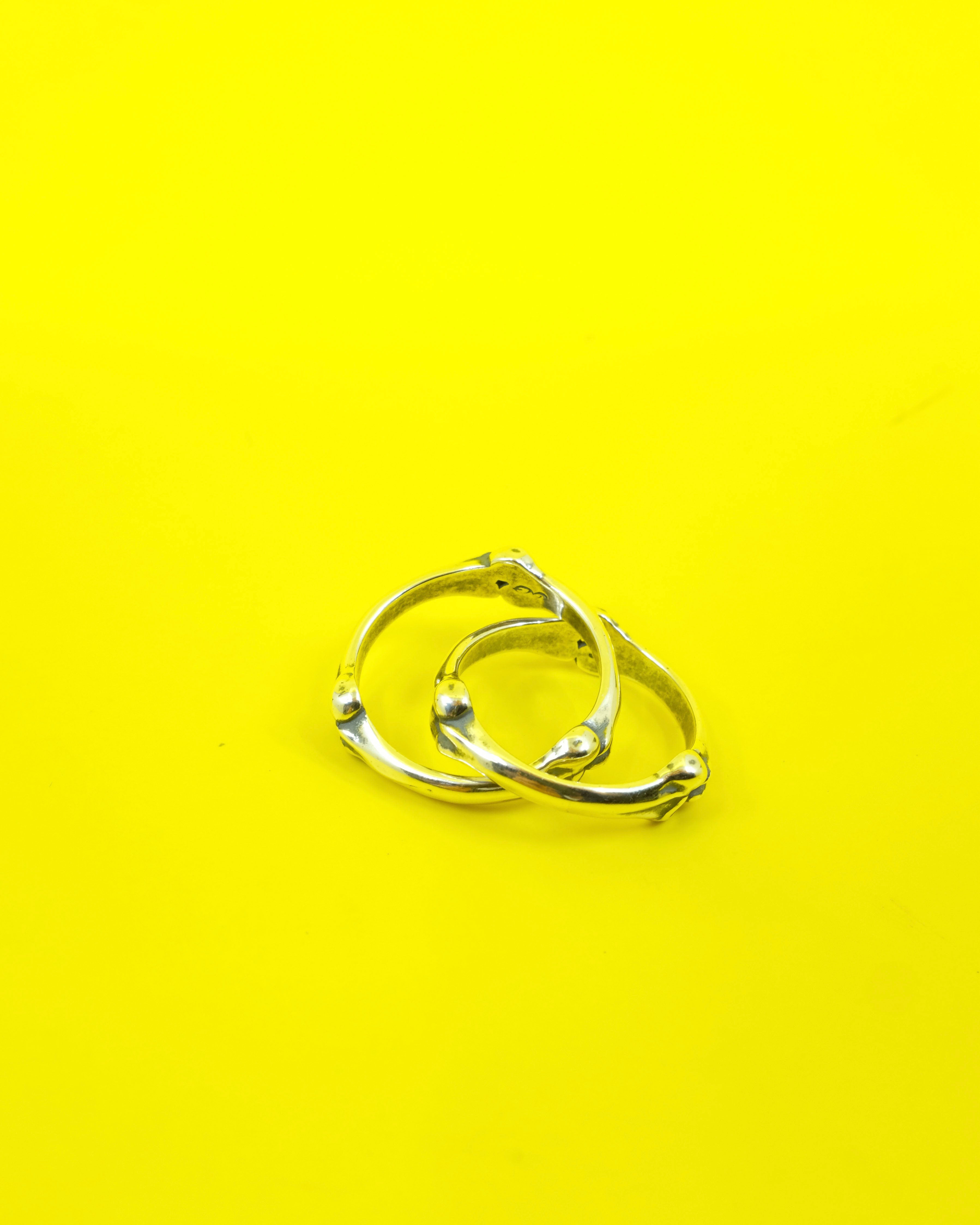 【ほぼ新品】 soloist bone shaped dual ring. TAKAHIROMIYASHITA The Soloist. Silver Bone Shaped Dual Ring