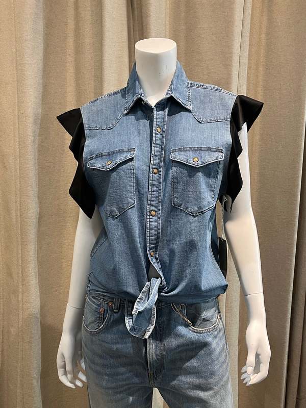 Aquarius Cocktail Hank Vintage Western Shirt w/Ruffles