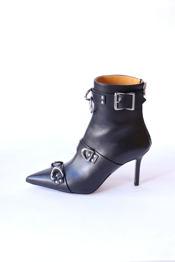 R13 Strapped Skinny Ankle Heeled Boot
