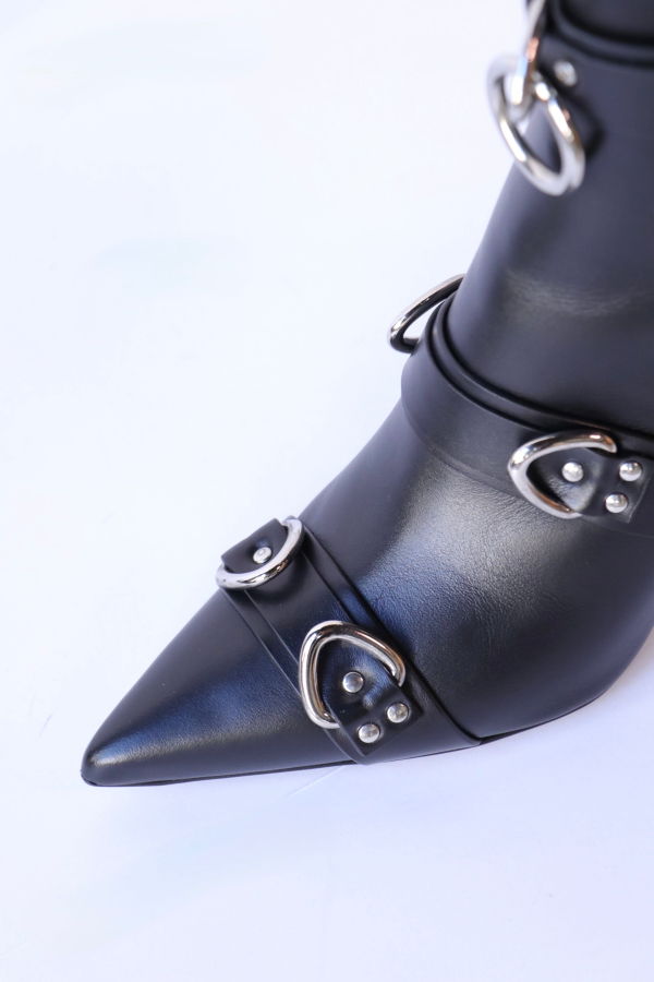 R13 Strapped Skinny Ankle Heeled Boot