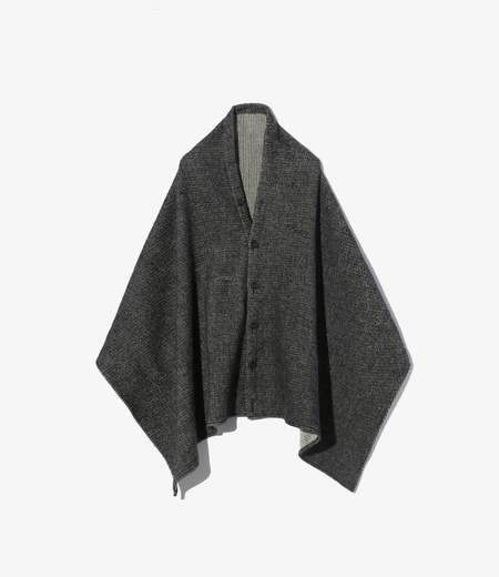 Engineered Garments Wool Geo Jacquard Button Shawl