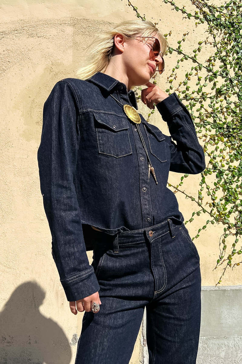 Pistola Thea Shrunken Rinse Shirt - Nightfall