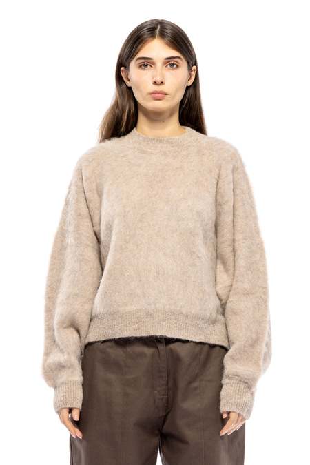 GANNI GRAPHIC O-NECK PULLOVER BUTTERFLY | Garmentory
