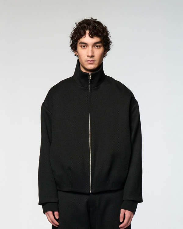 ジャケット・アウター omar afridi Stand Collar Bud Blouson Omar Afridi Stand Collar Bud Blouson - Black | Garmentory