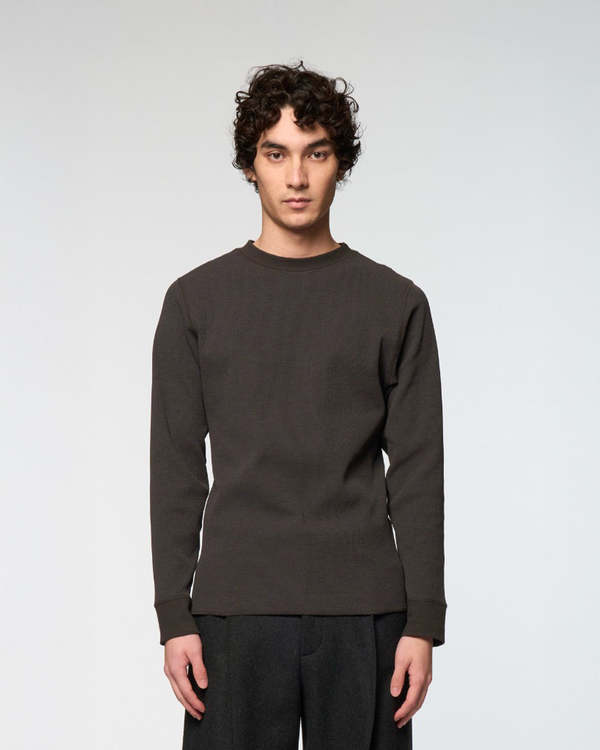 Omar Afridi Thermal Long Sleeve Top - Brown | Garmentory