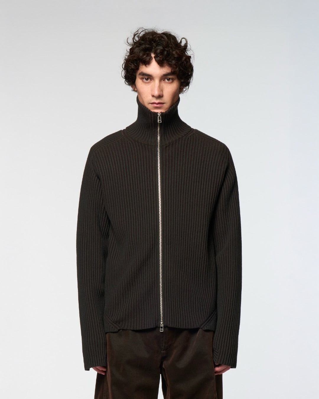 Omar Afridi Articulated Drivers Knit Sweater - Dark Grey/Dark