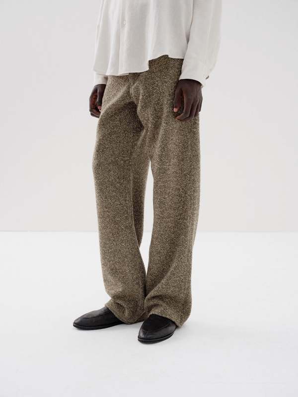 Auralee Homespun Tweed Painter Pants | Garmentory