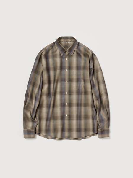 Auralee Padded Flight Blouson - Khaki Beige Chambray