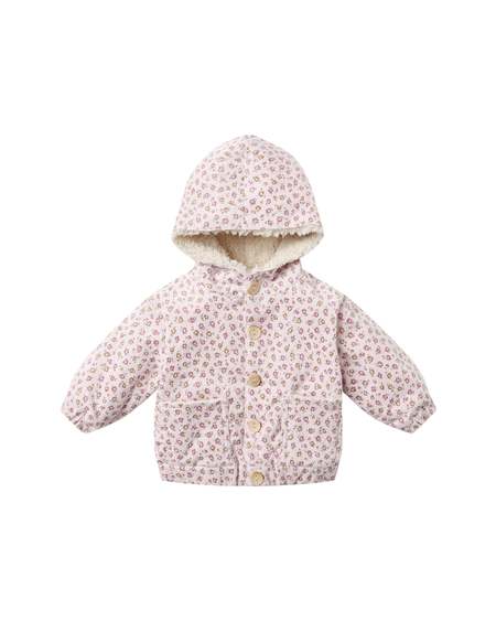 KIDS Misha & Puff Child Boucle Poncho Jacket - Red | Garmentory