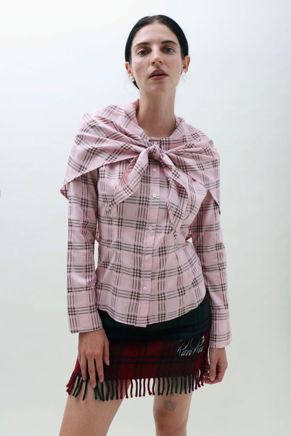 Rave Review Anne Top - Pink Plaid