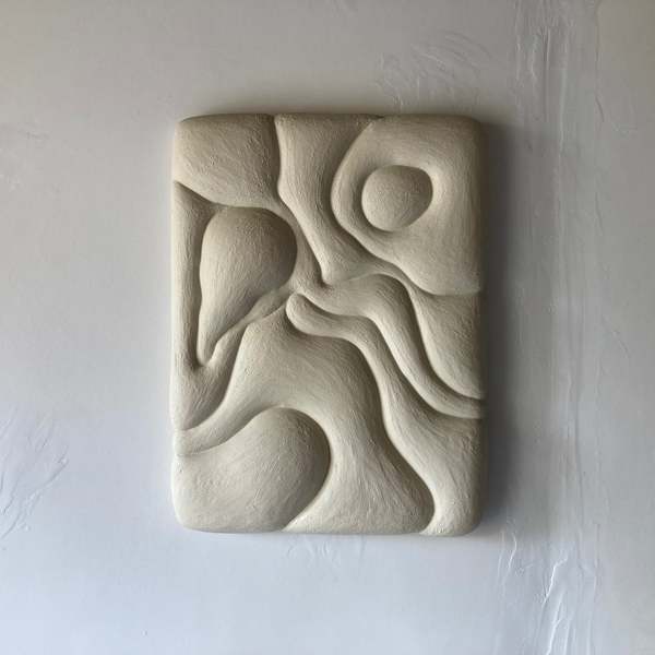 Greyya Jay Linger Relief Wall Art - Creamy Beige