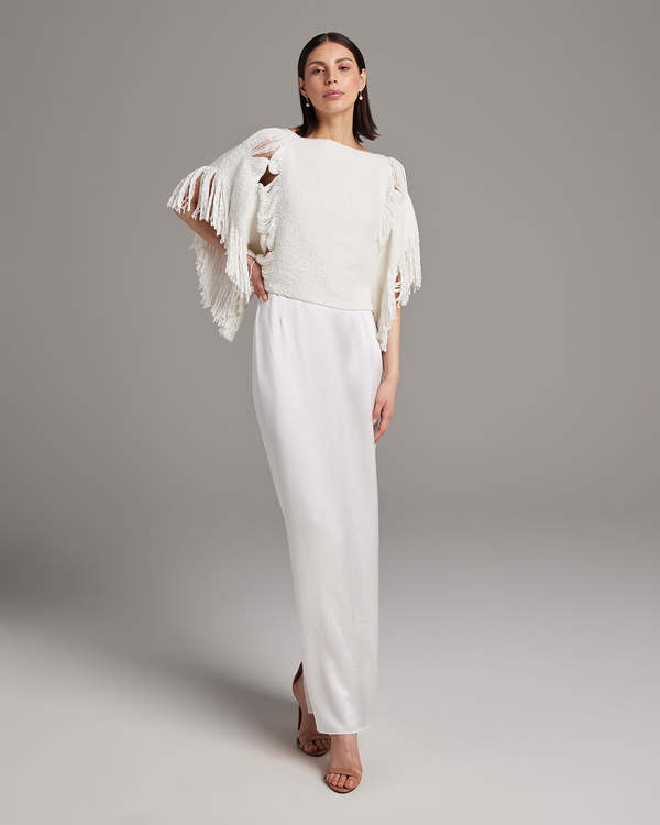 VOZ Lace Fringe Crop Top