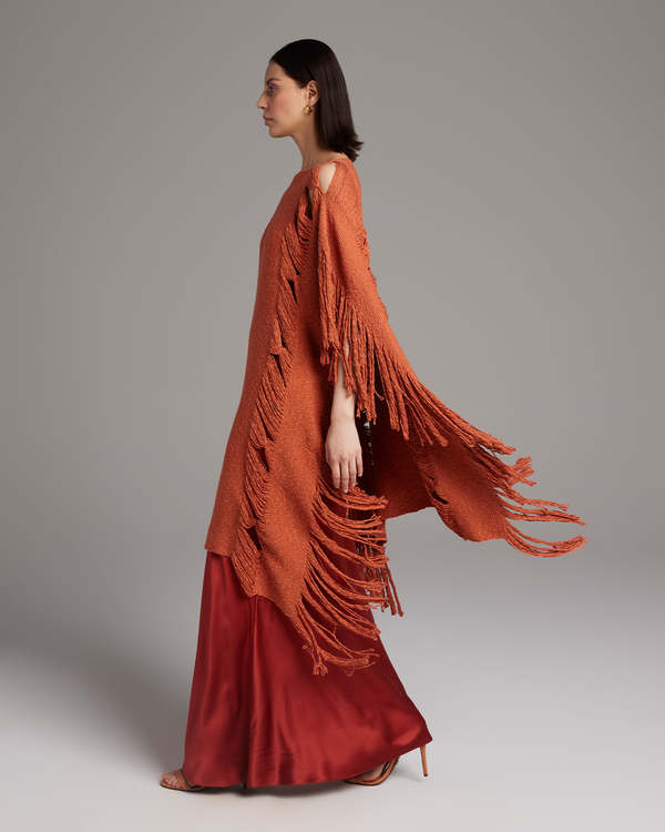 VOZ Lace Fringe Manta Tunic