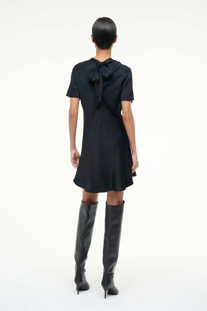 Staud Iris Silk Dress - Black