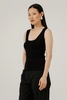 Bare Knitwear Slim Knit Tank - Classic Black - Thumbnail 2