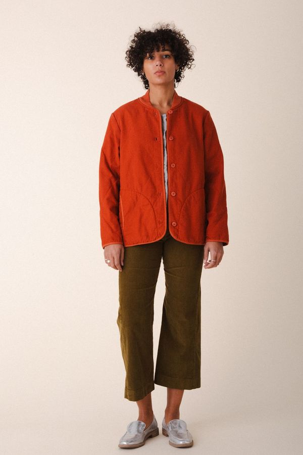 Prairie Underground Diamond Fleece Car Coat - Henna