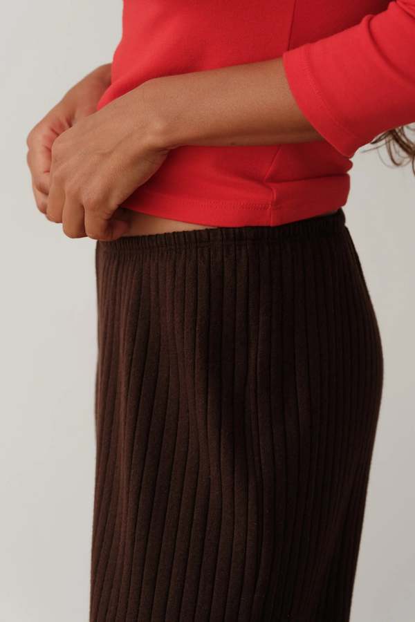 Donni. The Sweater Rib Simple Pant