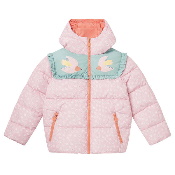 KIDS STELLA MCCARTNEY Birds Puffer Jacket - Pink | Garmentory