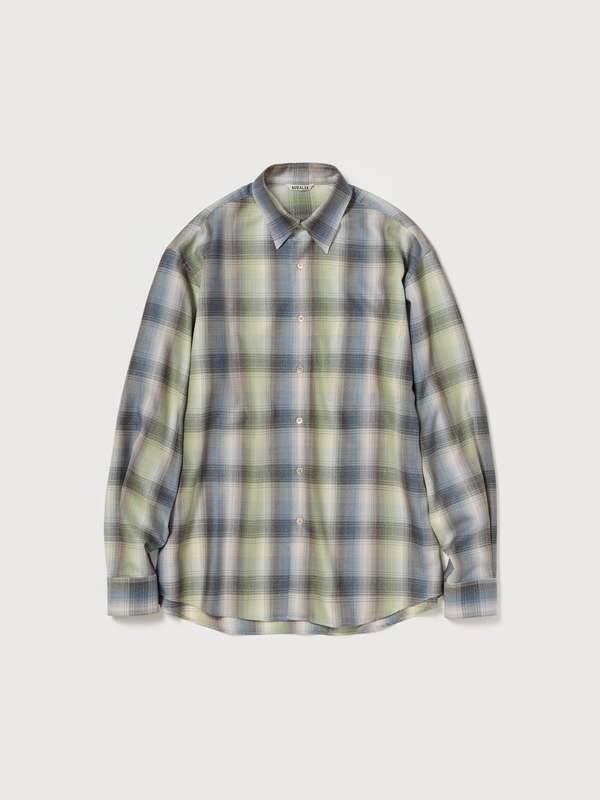 Auralee Super Light Wool Check Shirt Auralee Super Light Wool Check Shirt