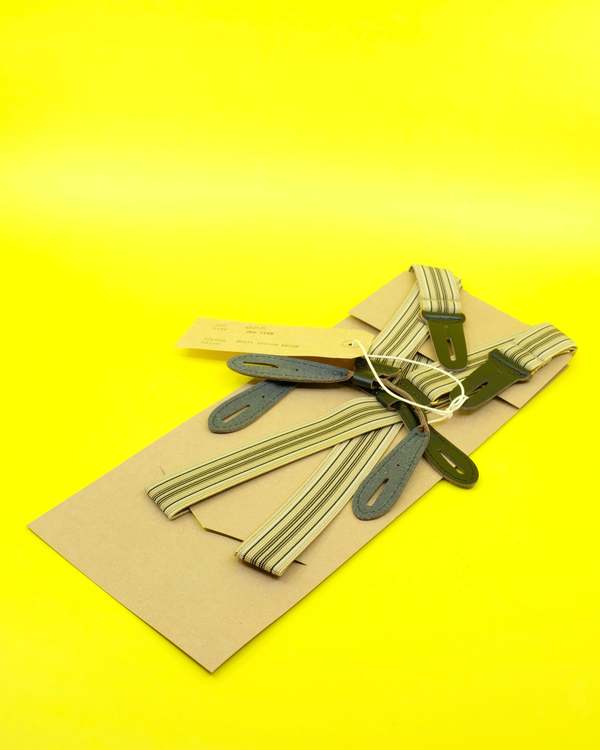 Taiga Takahashi LOT.005 Multi Stripe Beige Rayon Suspender