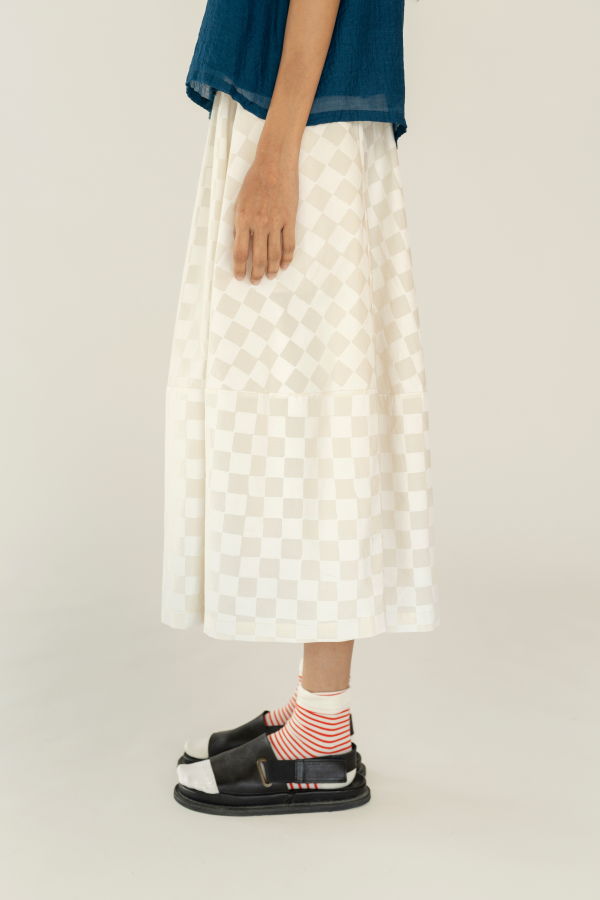 Runaway Bicycle Spot Chess Skirt