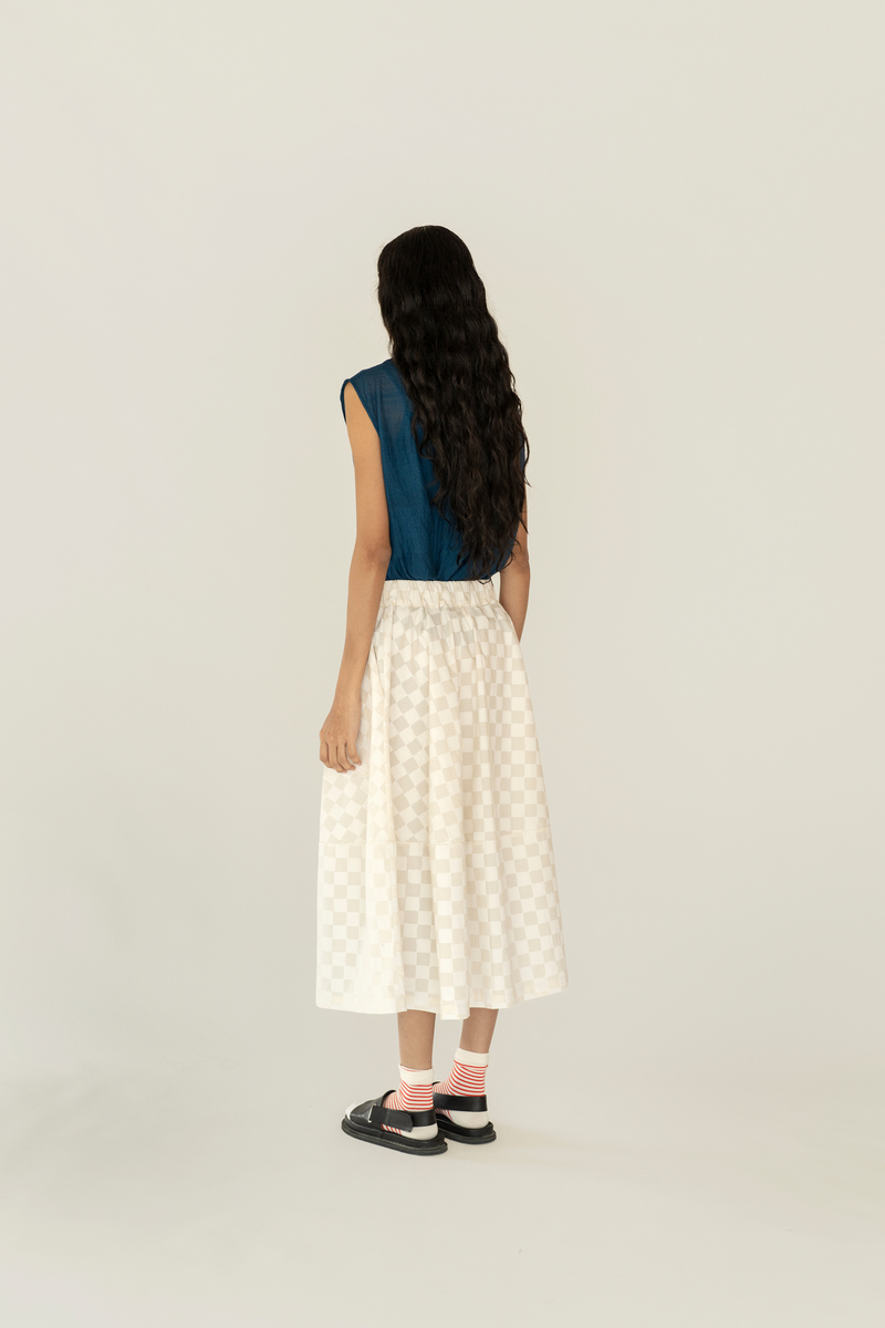 Runaway Bicycle Spot Chess Skirt