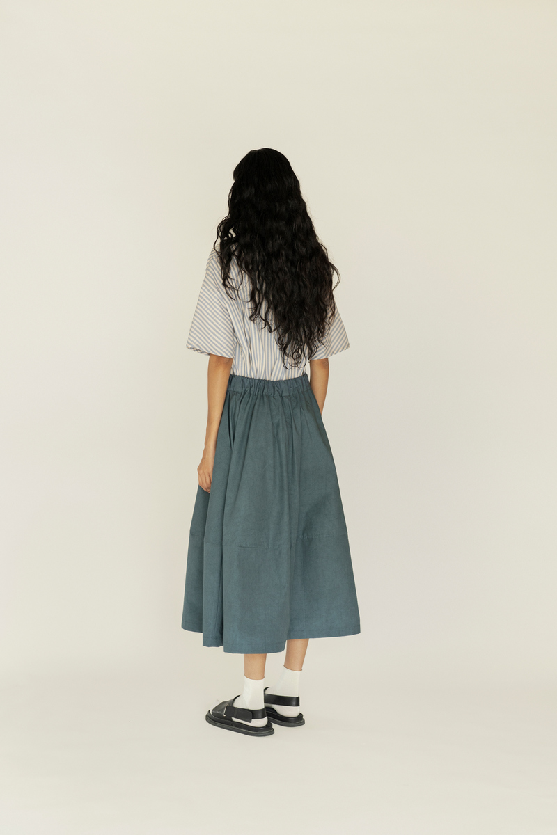 Runaway Bicycle Spot Skirt - Grey