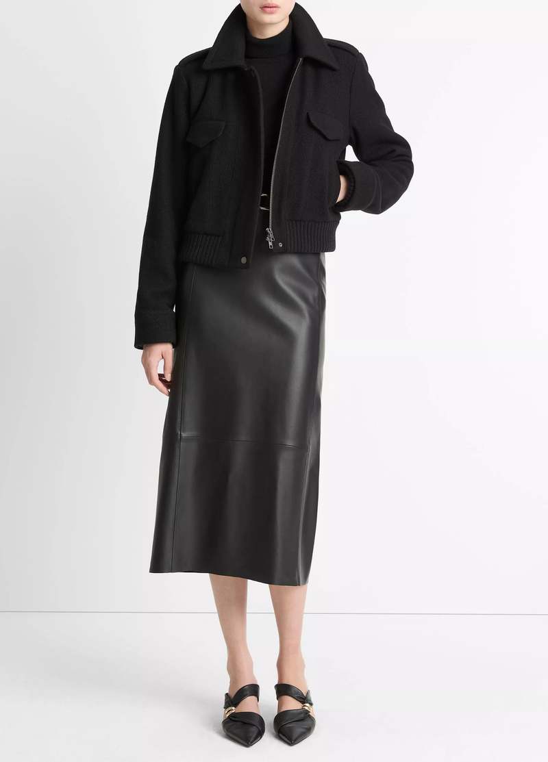 Vince Italian Wool Cropped Jacket