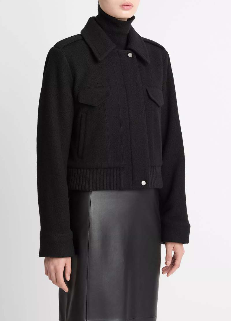Vince Italian Wool Cropped Jacket