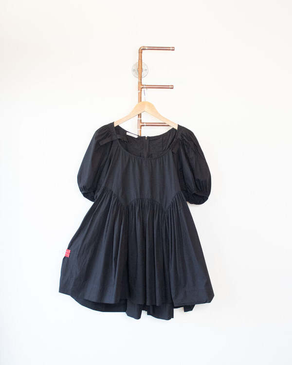 moon river black dress Jodifl Floral Print Babydoll Mini Dress in Black M