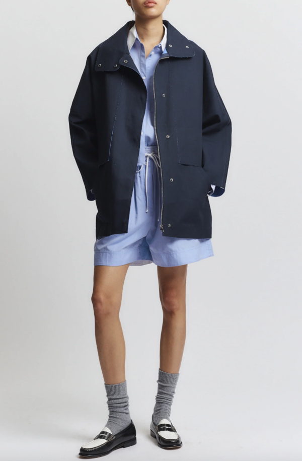 Saint Art Noah Dolman Reversible Sail Jacket - Navy | Garmentory