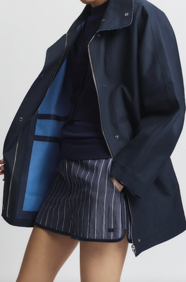 Saint Art Noah Dolman Reversible Sail Jacket - Navy | Garmentory