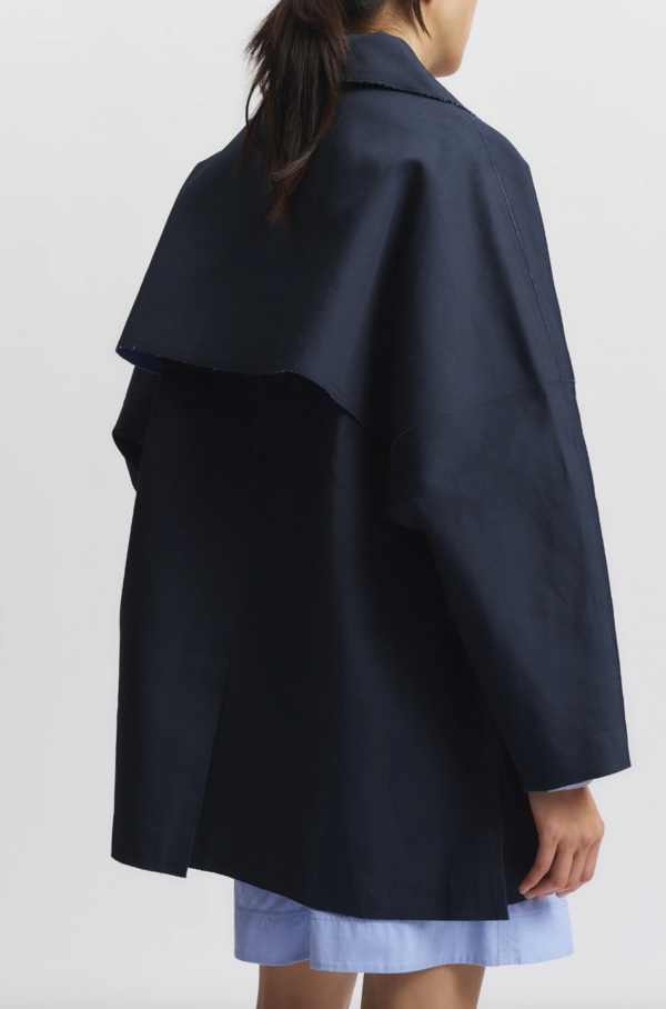 Saint Art Noah Dolman Reversible Sail Jacket - Navy | Garmentory