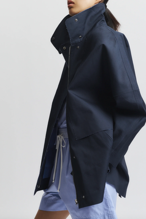 Saint Art Noah Dolman Reversible Sail Jacket - Navy | Garmentory
