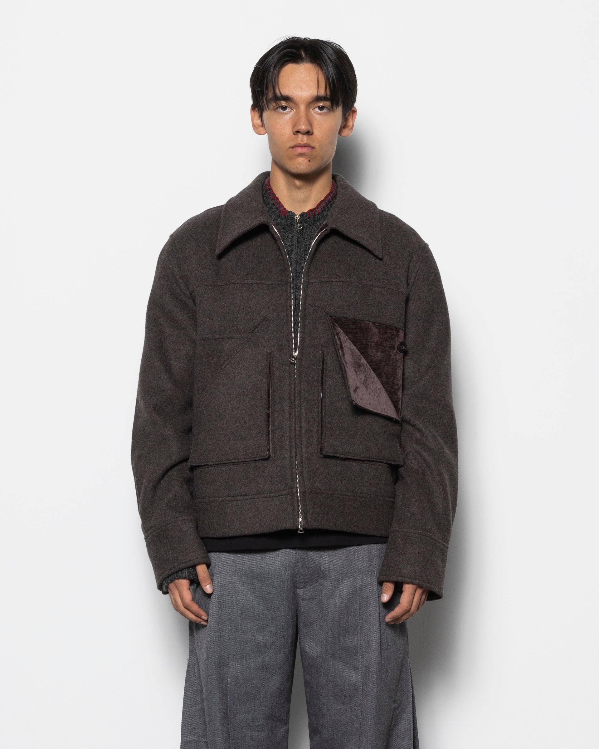 ジャケット・アウター nullus ECOLEATHERHOLLOW PLACKETLONG COAT nullus ECOLEATHERHOLLOW PLACKETLONG COAT