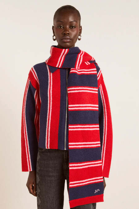Cecilie Telle High Neck Lambswool Poncho - Cocoa | Garmentory