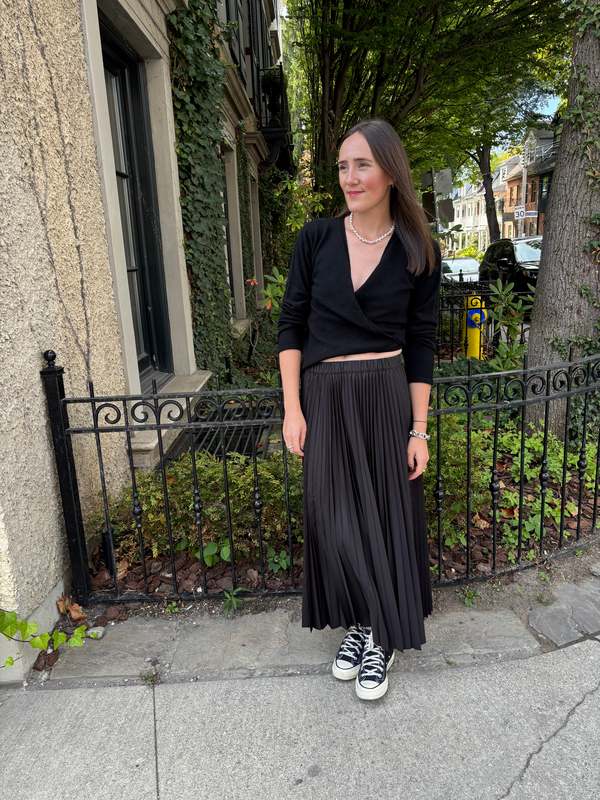 Hache Soleil Pleated Skirt