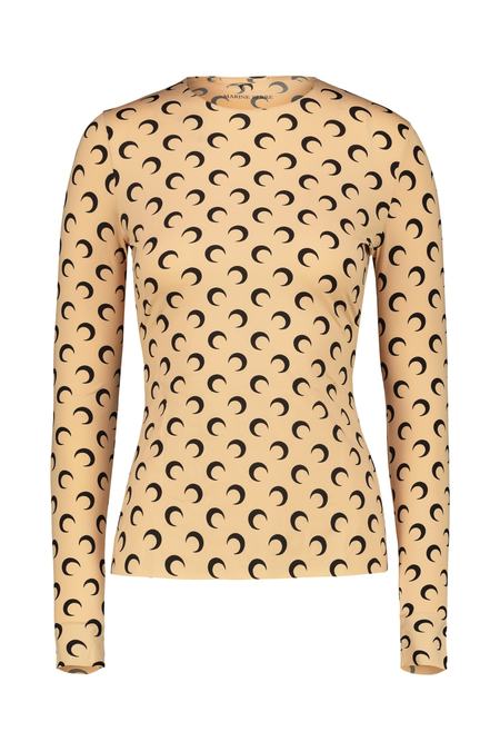 MARINE SERRE Wool and fluffy knit crewneck | Garmentory