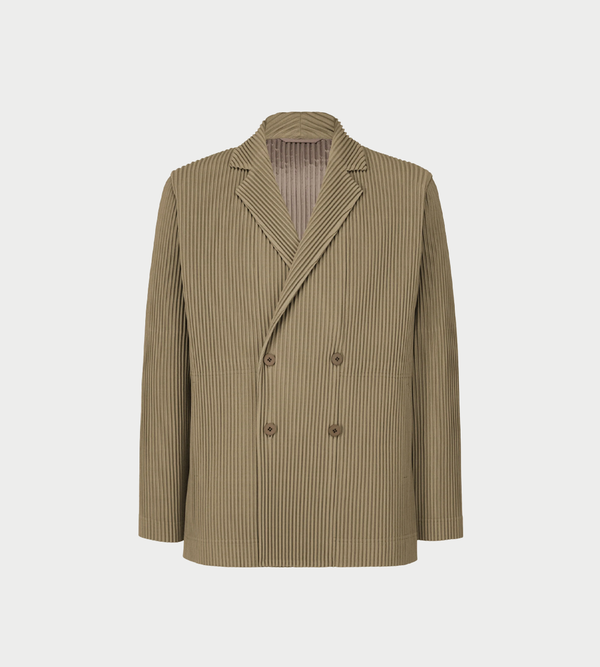Issey Miyake Double-breasted Pleated Jacket