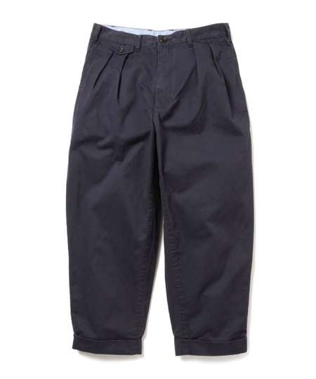 Beams Plus 2 Pleats Tapered Twill Pants | Garmentory