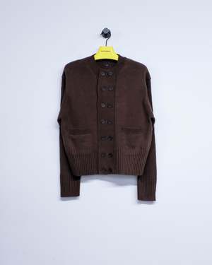 Taiga Takahashi Lot.506 Brown Silk DB Cardigan | Garmentory