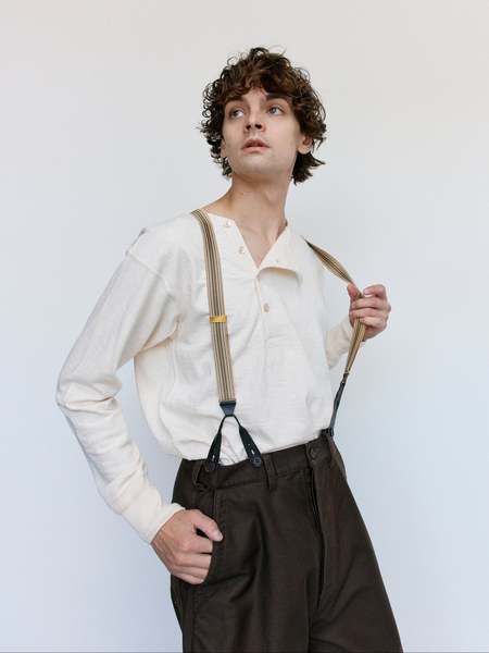 Taiga Takahashi LOT. 605 Henry Neck Shirt - Black | Garmentory