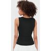 Staud Marisa Ribbed Vest - Black - Thumbnail 3